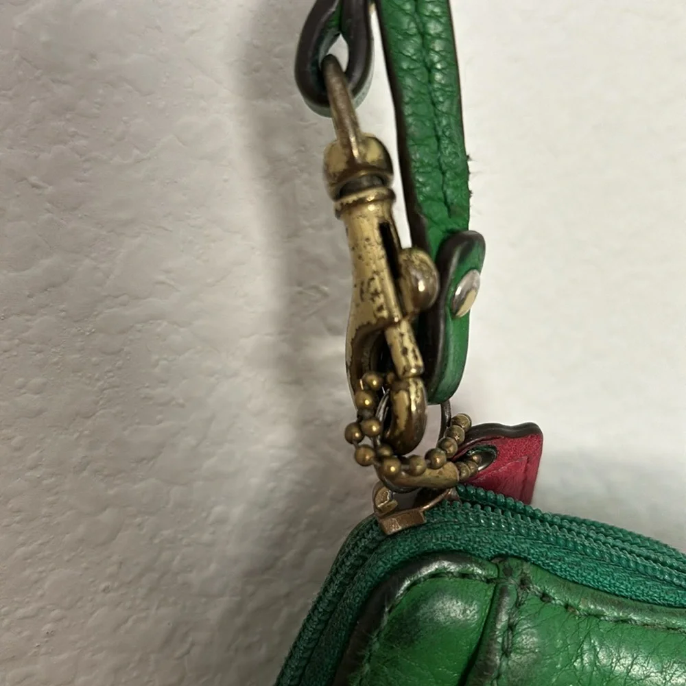 Coach Green Leather Wristlet - Picture 3 of 7